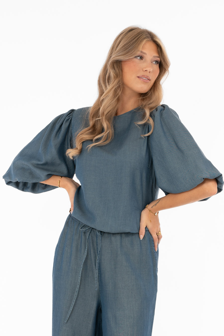 Cassidy Topp, Denim Blå