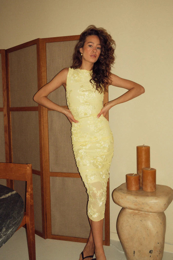 Noella Lavinia Klänning Butter Yellow