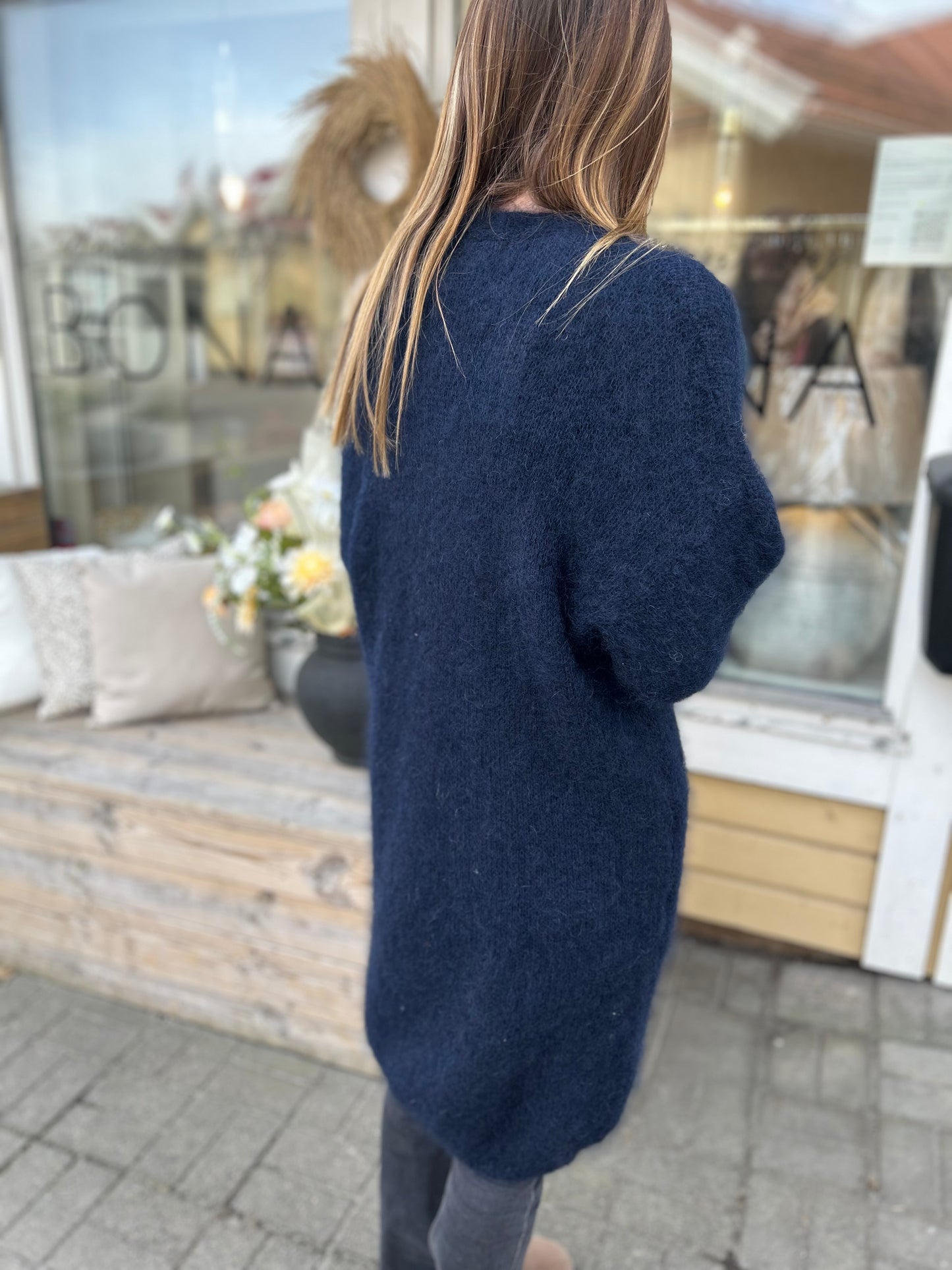 Mohair Kofta Medium, Marin Blå
