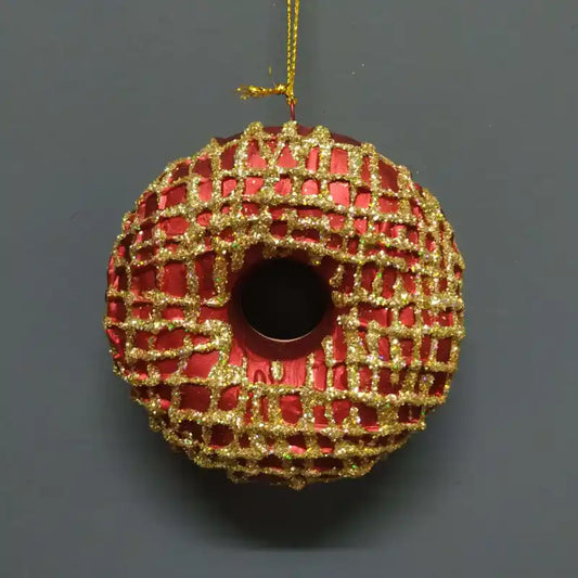 Julkula Donut Röd/Guld