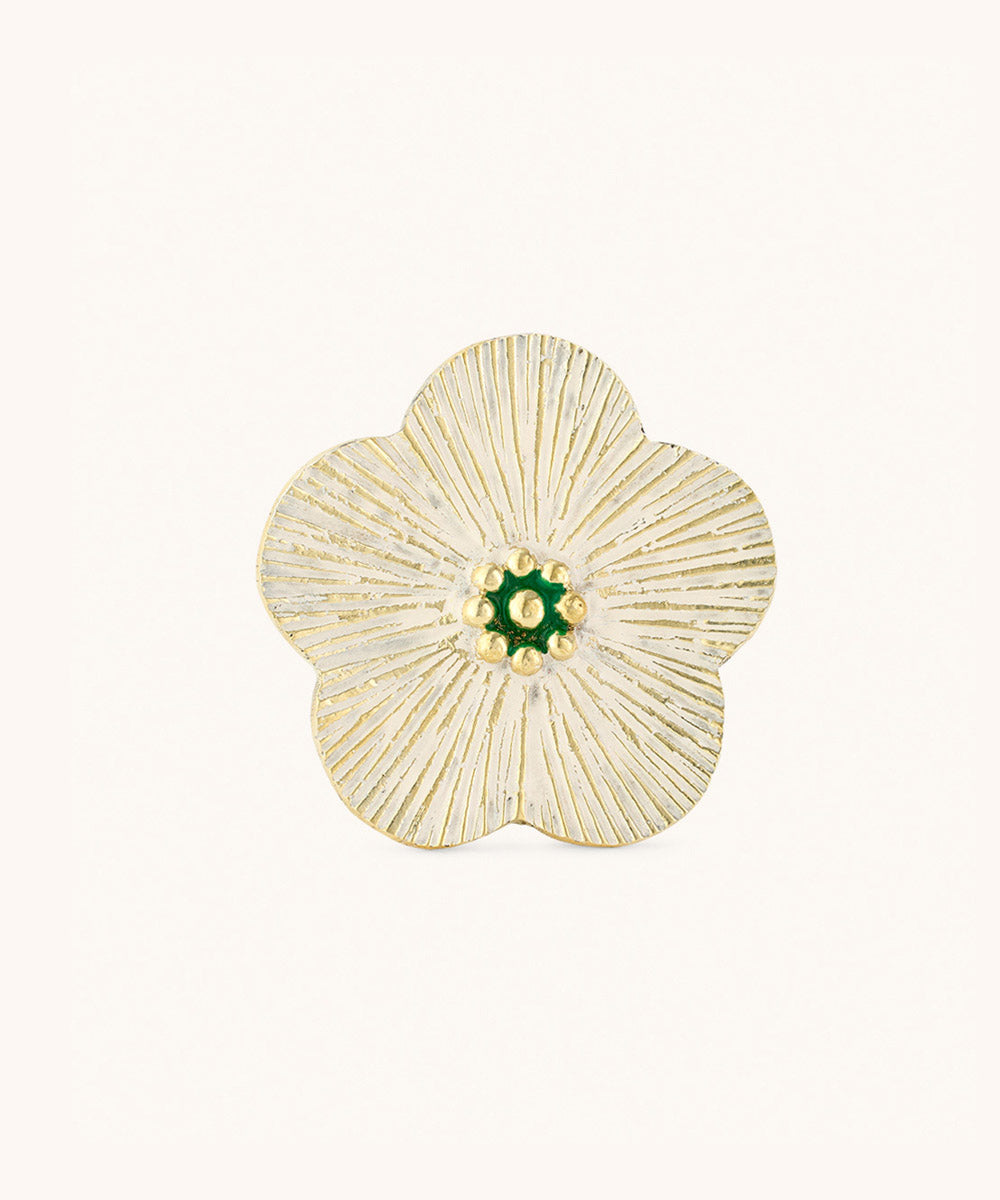Faye Flower Plate White Medium