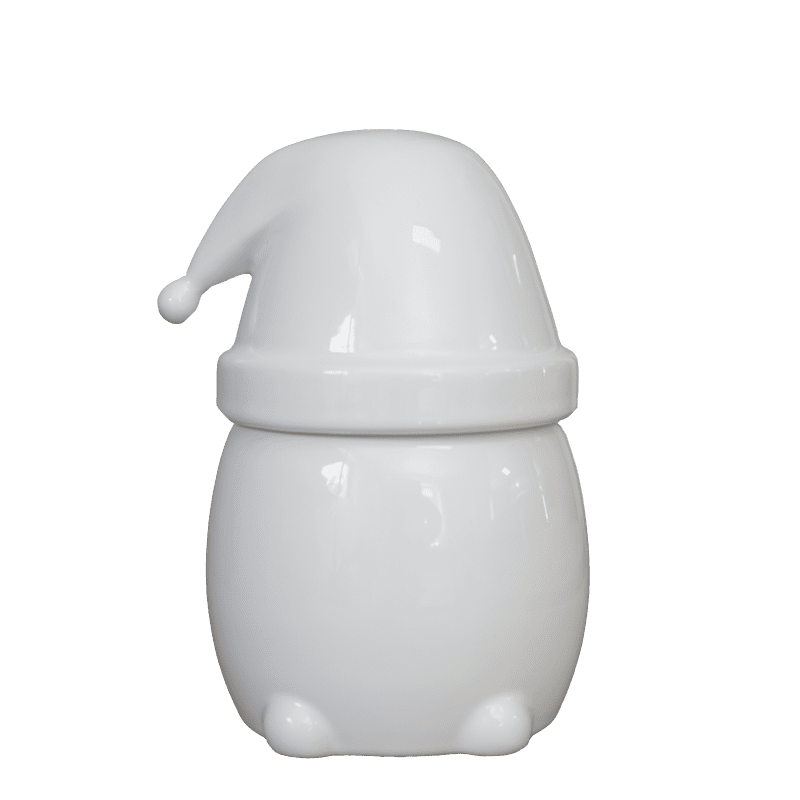 Eating Santa large - shiny white