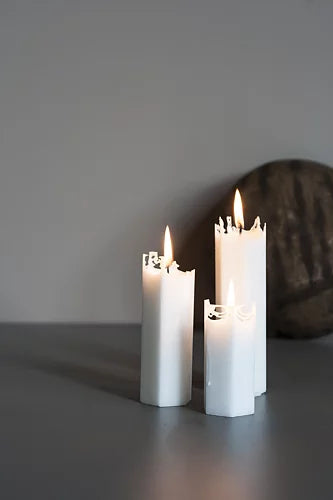 Spindelvävsljus, 40 tim, Vit stearin