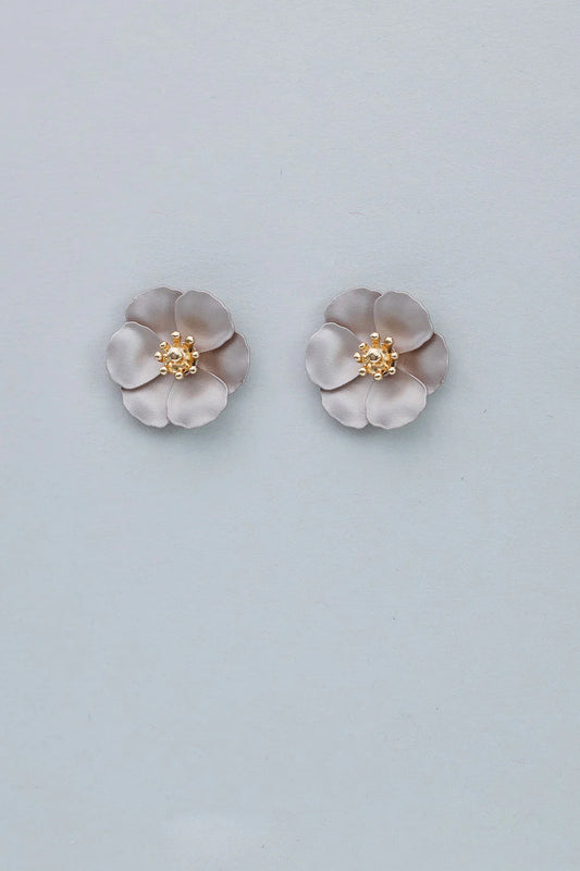 FLOWER SMALL EARRINGS NOUGAT