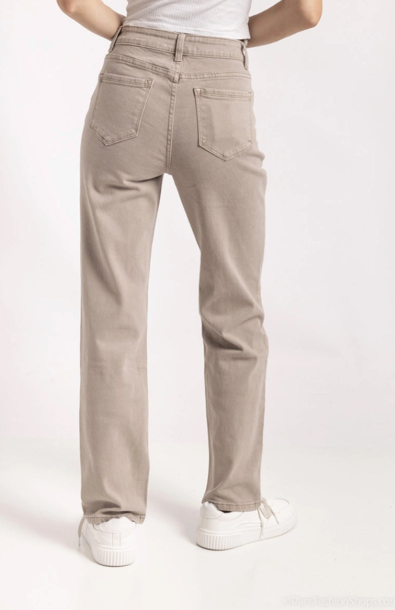 Miss Straight Jeans Beige