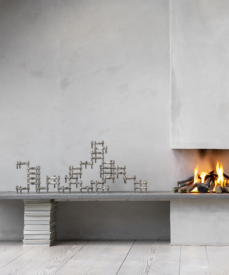 STOFF BMF 3-set ljusstake, Krom