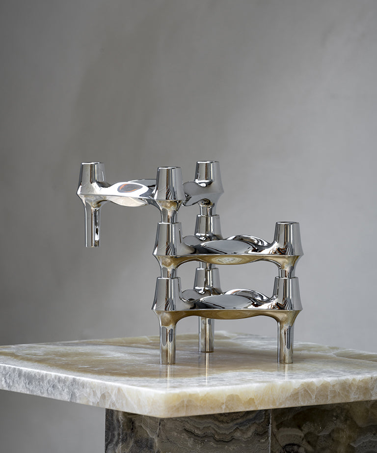 STOFF BMF 3-set ljusstake, Krom