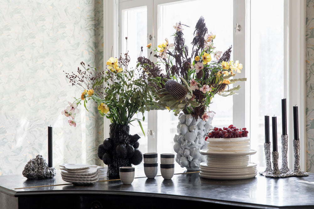 Assiett Shell M, vit