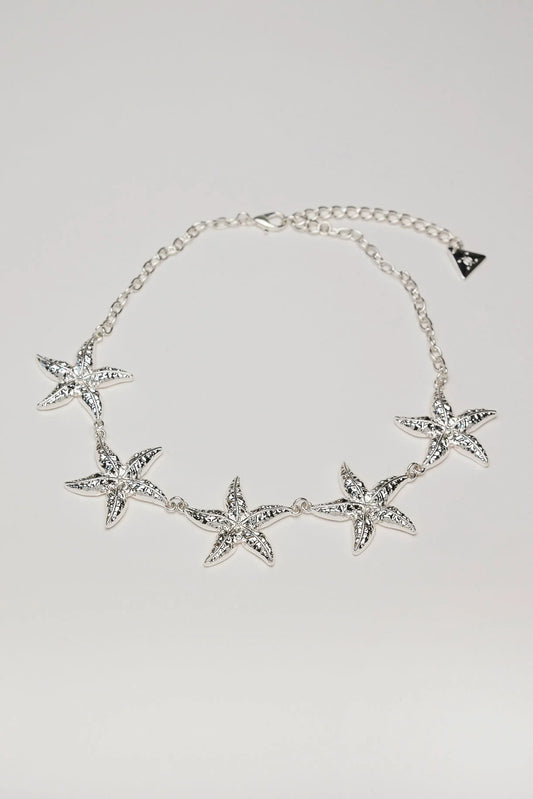 Starfish Halsband, Silver