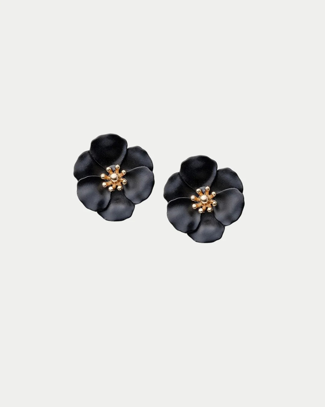 FLOWER SMALL EARRINGS Black