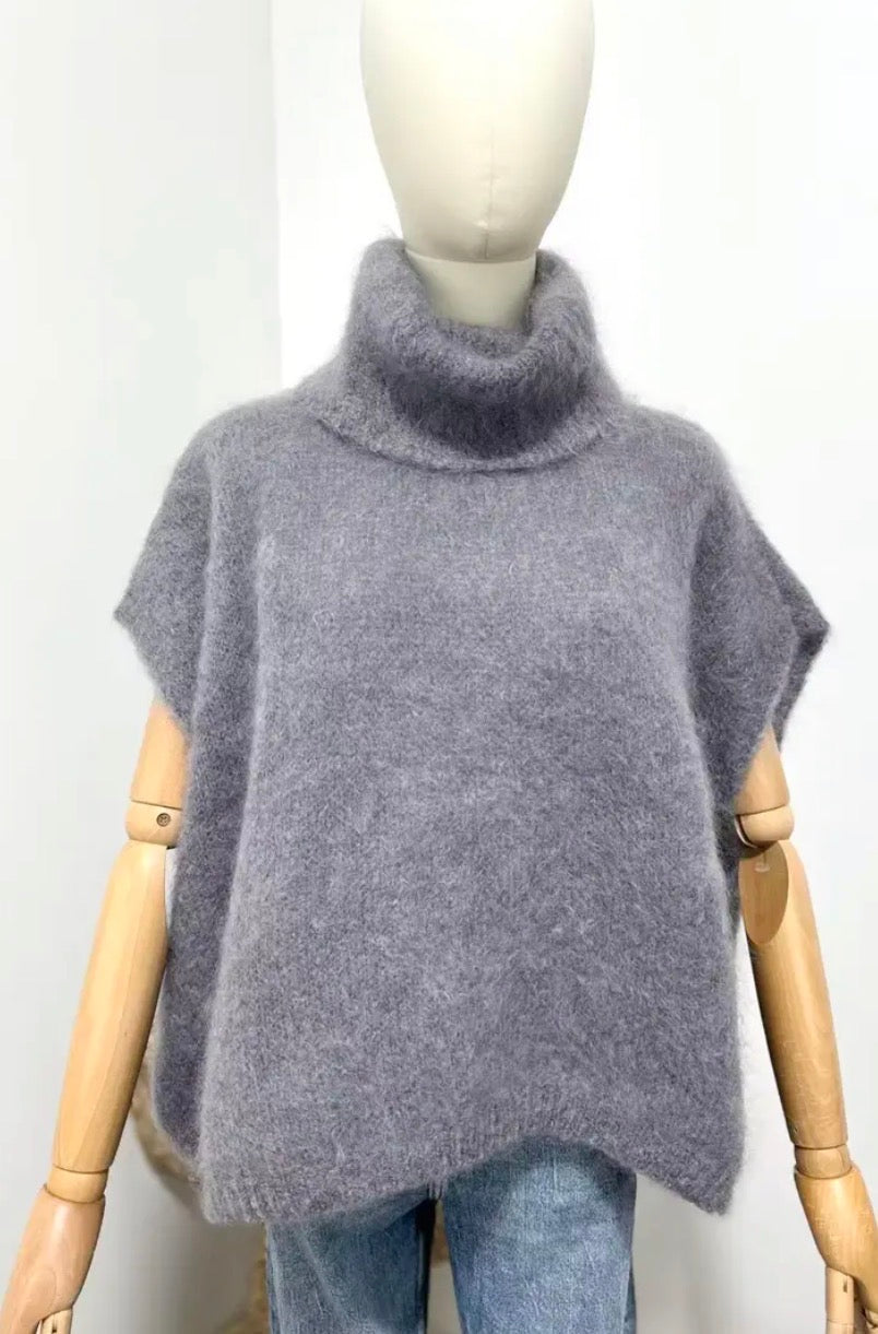 Mohair 80% Polo, Grå