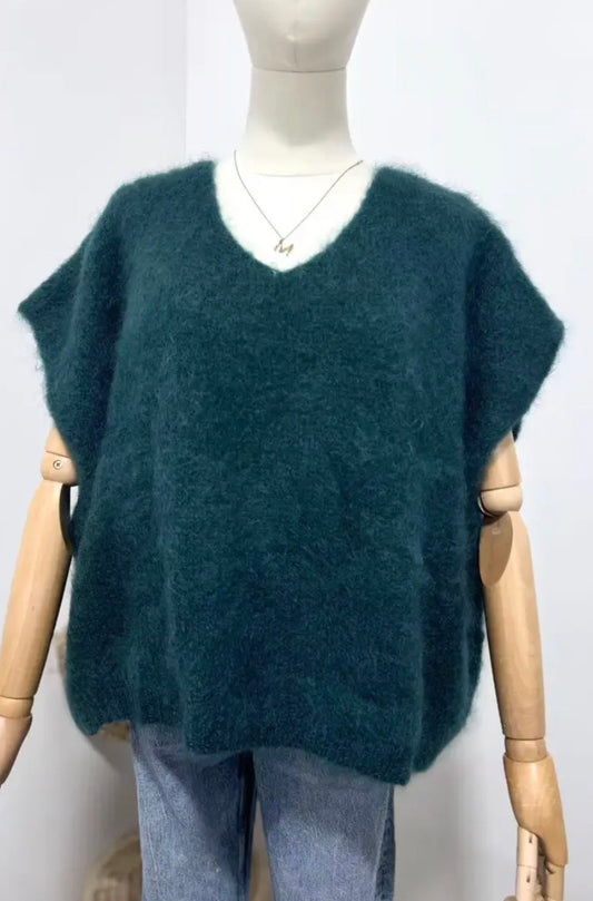 Mohair 80% Väst, Alpin Grön