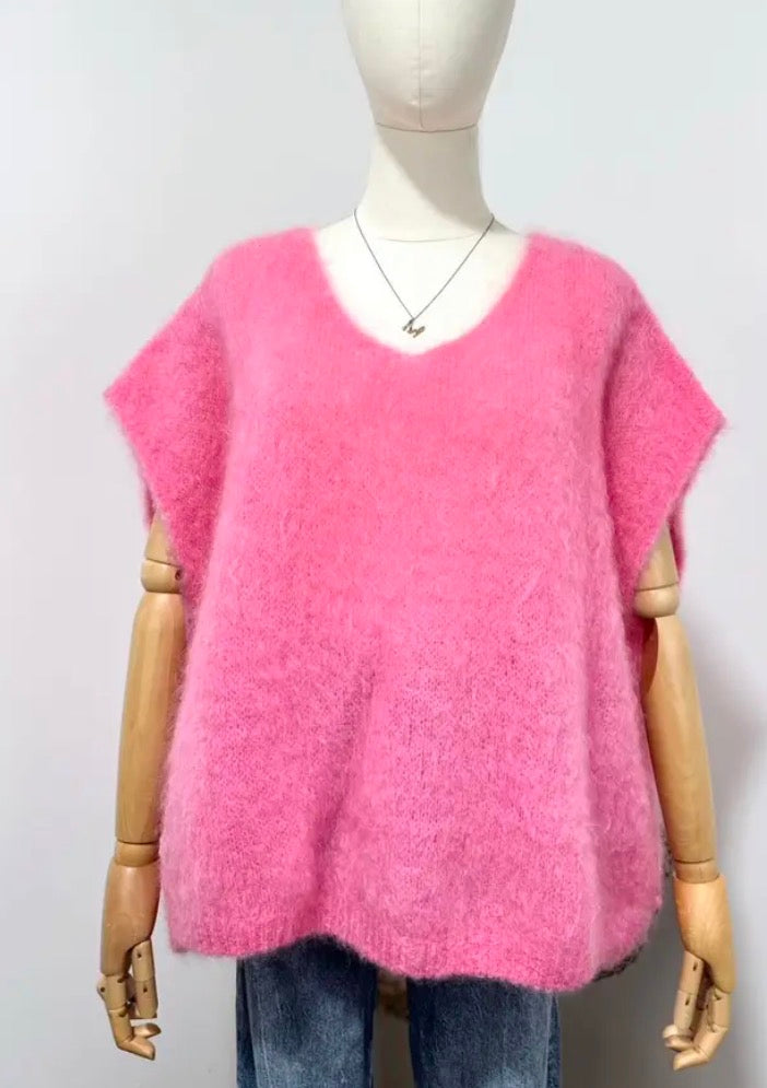 Mohair 80% Väst, Rosa