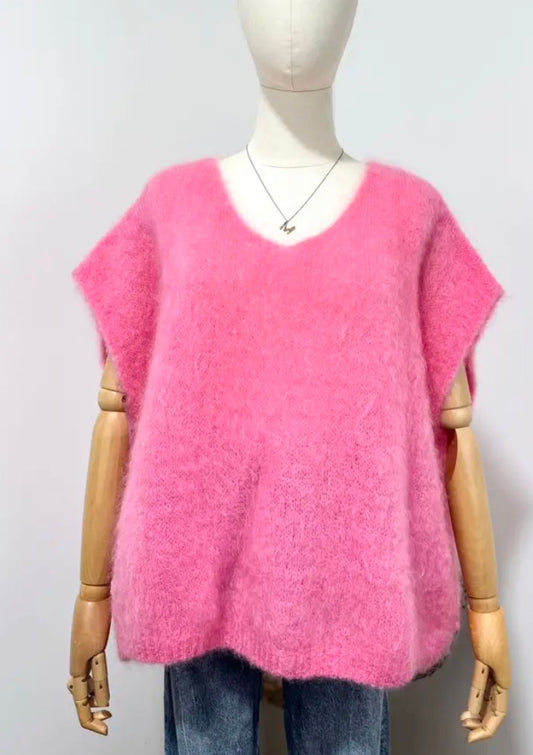 Mohair 80% Väst, Rosa
