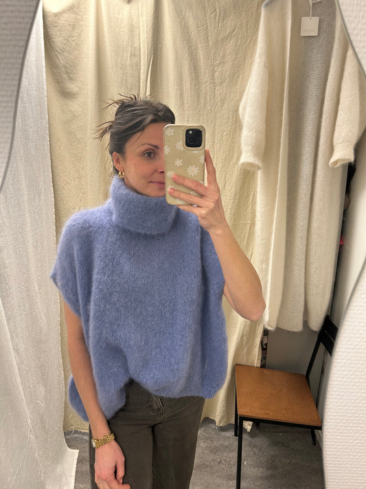 Ärmlös Mohair 80% Polo, Jeans