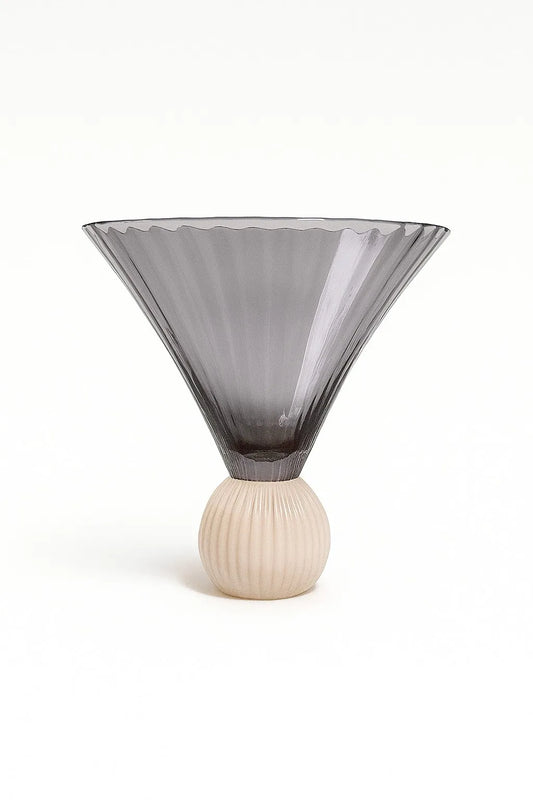 Sway Coctail glas, smoke/cream