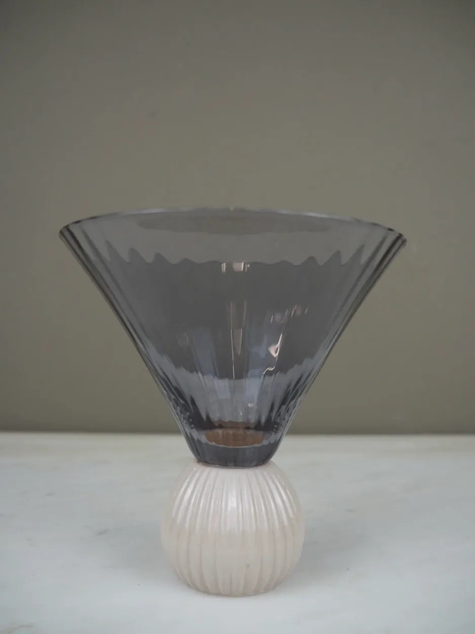 Sway Coctail glas, smoke/cream