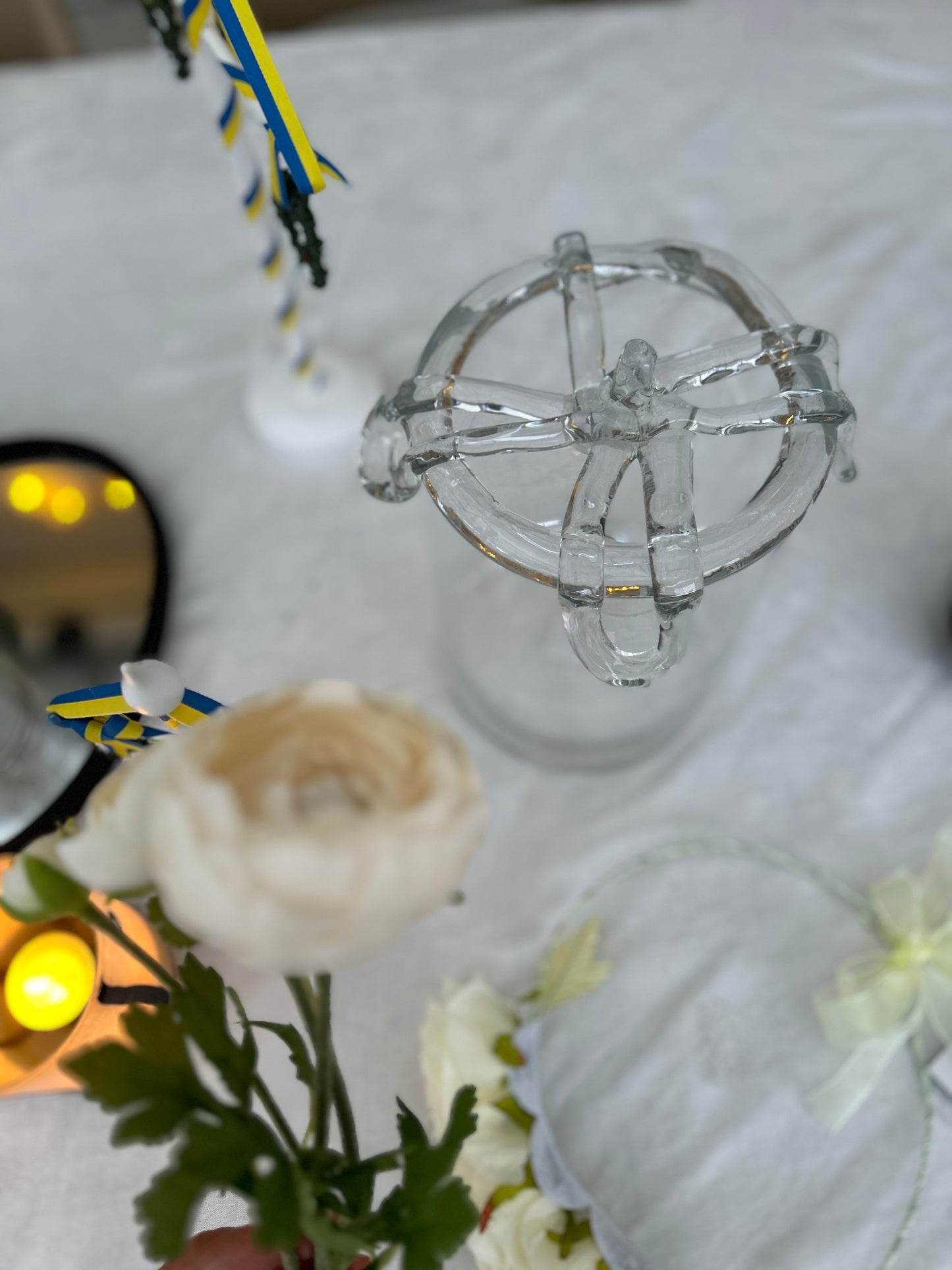 Glasvas med Glasblomma