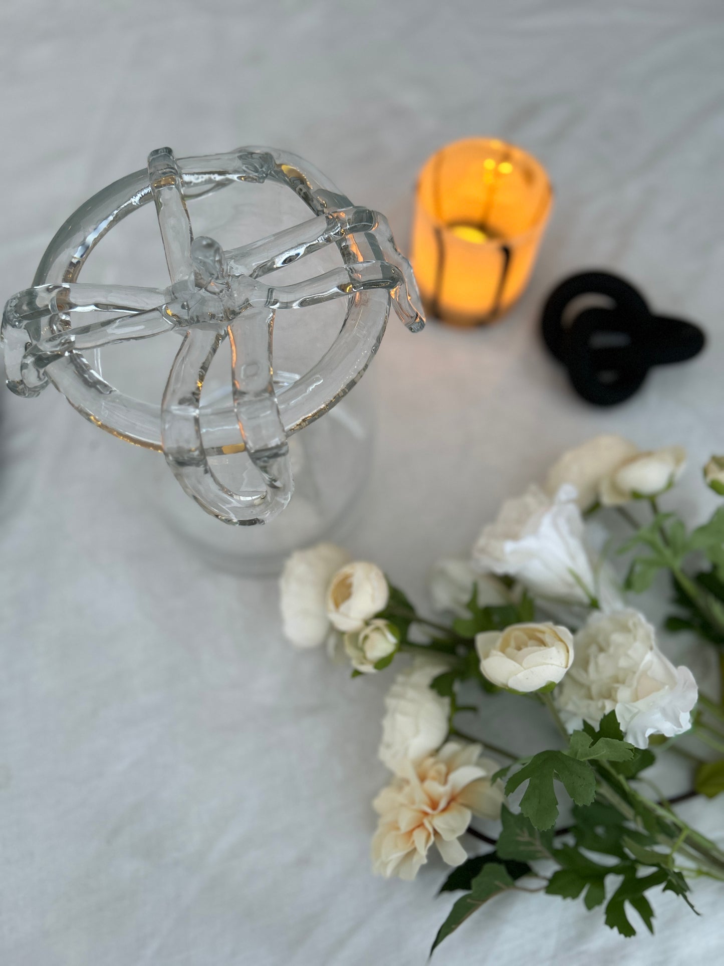 Glasvas med Glasblomma