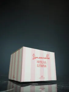 Randigt Glasljus Rosa Bär & Lemonad