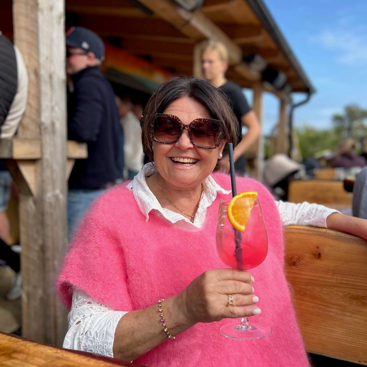 Mohair 80% Väst, Rosa