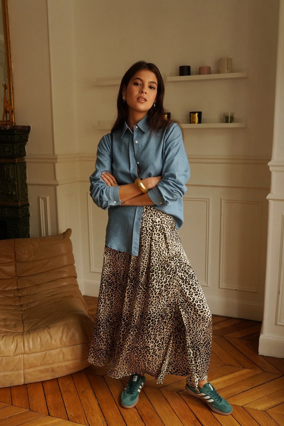 Sophie mjuk jeansskjorta, Blå
