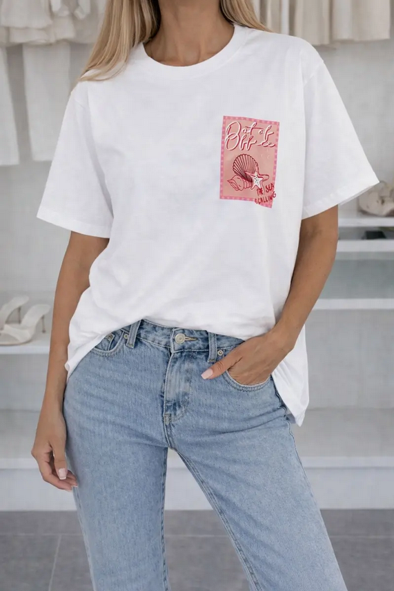 T-shirt Snäckor, Vit