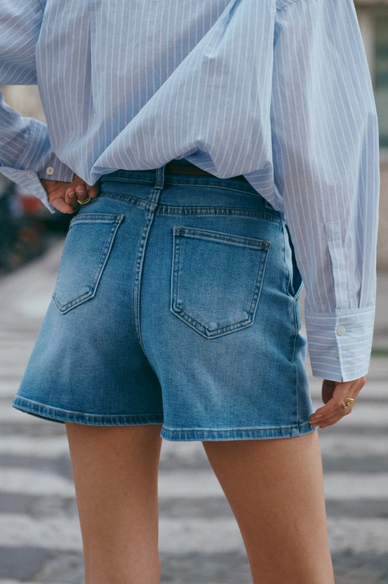 Daphia Jeansshorts, Ljusblå