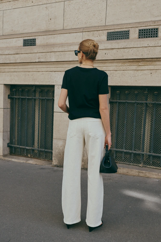 Lowen Barrel Jeans, Ecru