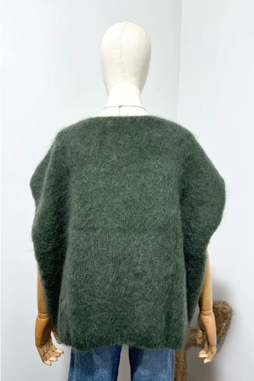 Mohair 80% Väst, Kaki