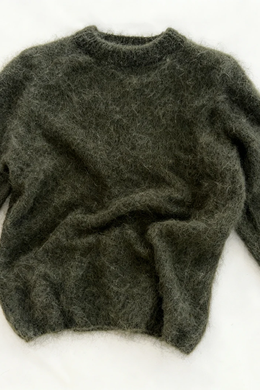 Mohair 80% Långärmad, Kaki