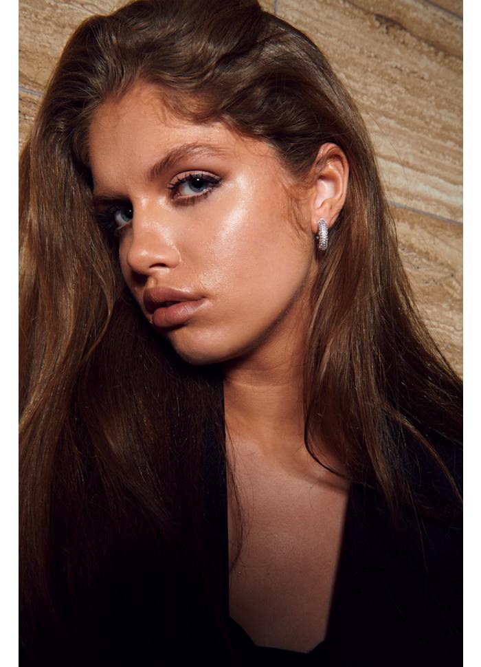 Stone Hoops, Örhängen, Guld