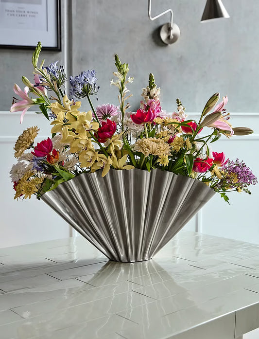 HouseDoctor Flood Vas, Brushed silver