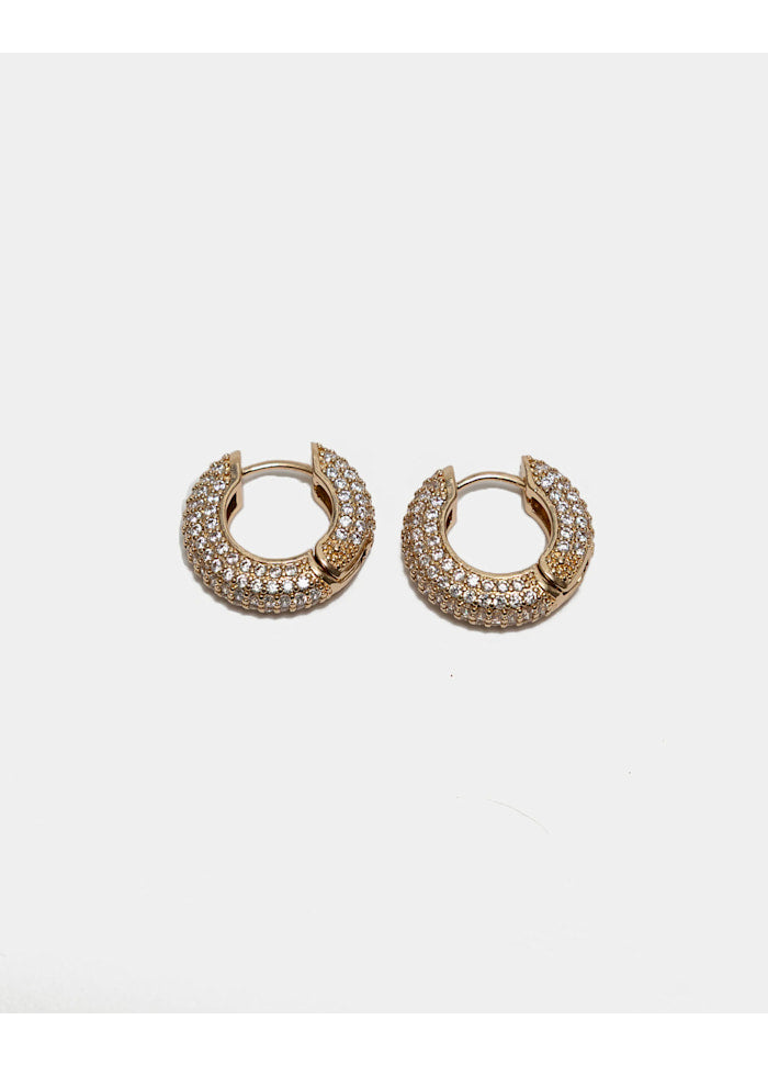 Stone Hoops, Örhängen, Guld