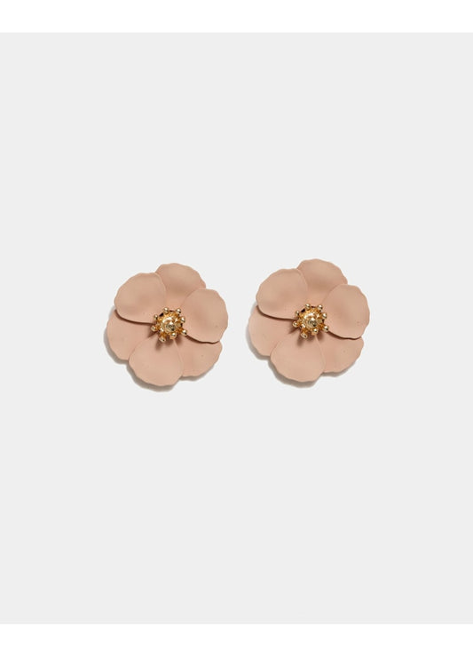 Flower CLIP-ON Örhängen, Nude pink