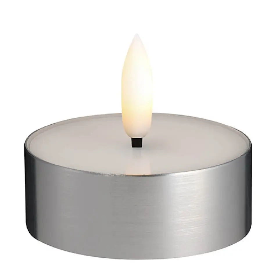 Värmeljus Metall Utomhus, Silver, 2-pack