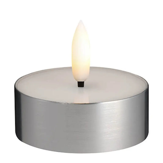 Värmeljus Metall Utomhus, Silver, 2-pack