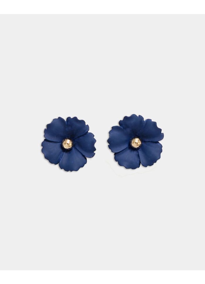Iris Flower Örhängen, Navy