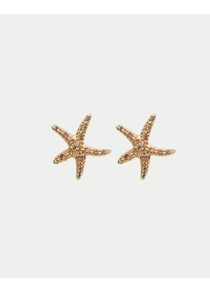 Starfish Örhängen, Små, Guld
